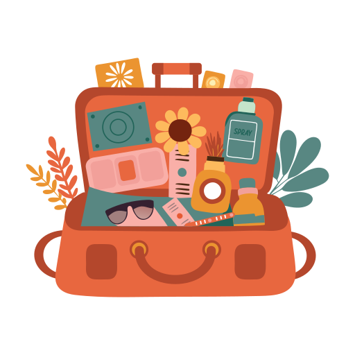 imprescindibles para viajar icono gratis