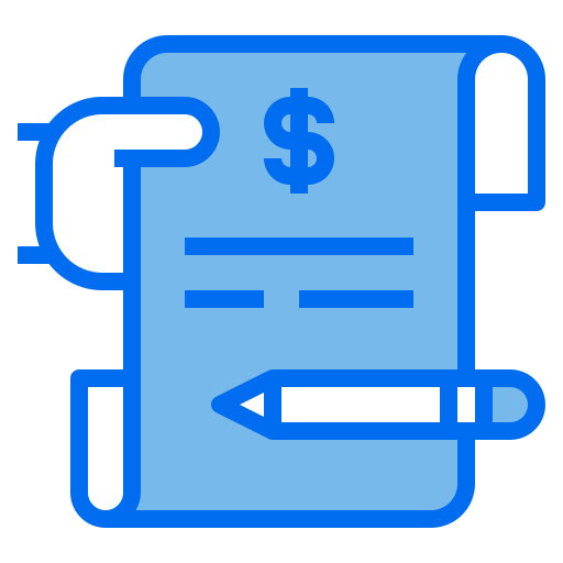 Invoice Payungkead Blue icon