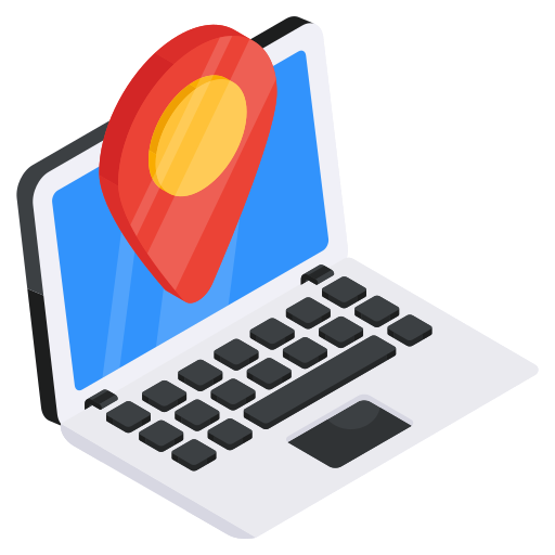 ubicación de la computadora portátil icono gratis