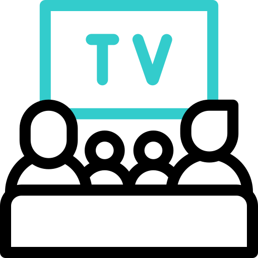 ver la televisión icono gratis