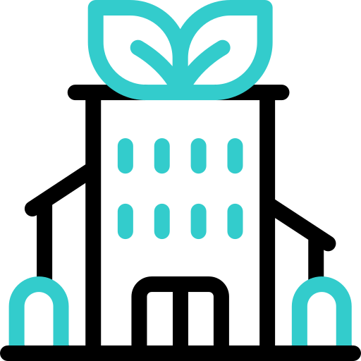 hotel ecológico icono gratis