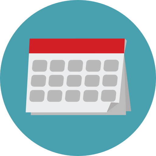 Calendar Roundicons Circle flat icon