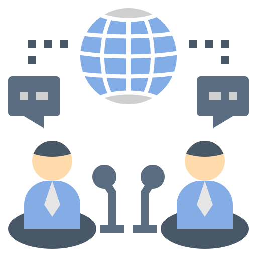 Teleconferencia icono gratis