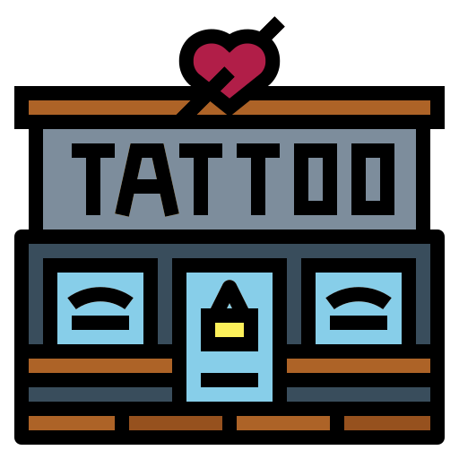 Estudio de tatuaje icono gratis