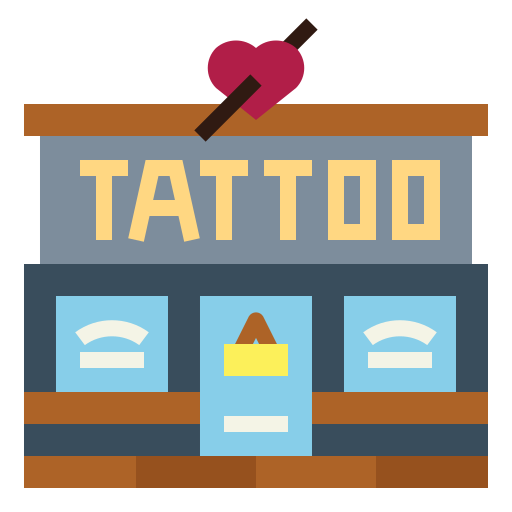 Estudio de tatuaje icono gratis