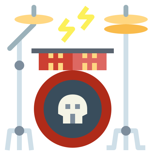 Drum Kit Smalllikeart Flat Icon