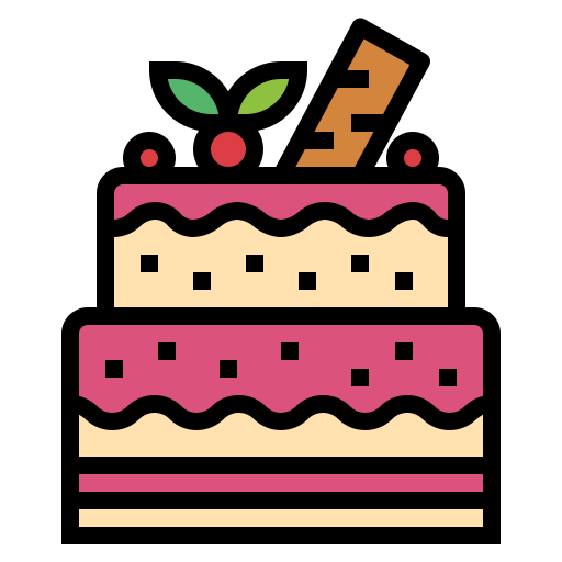 Cake Smalllikeart Lineal Color icon