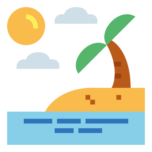 Island Smalllikeart Flat Icon