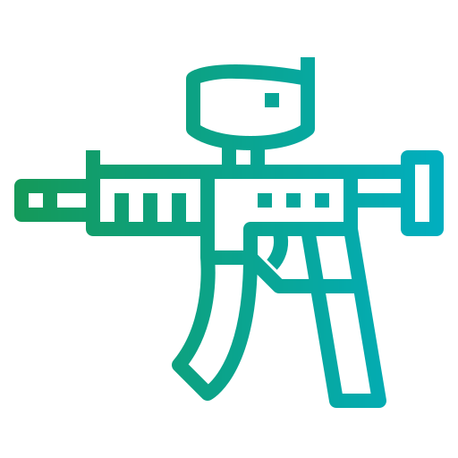 Pistola de paintball icono gratis