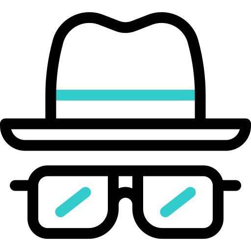 gafas de sombrero espía icono gratis