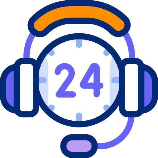 soporte las 24 horas icono gratis