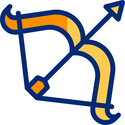Bow and arrow free icon Bow and arrow free icon