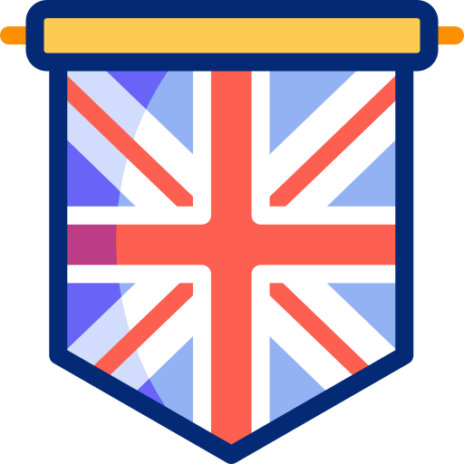 Union jack banner free icon