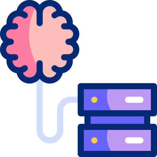 Brain server free icon Brain server free icon