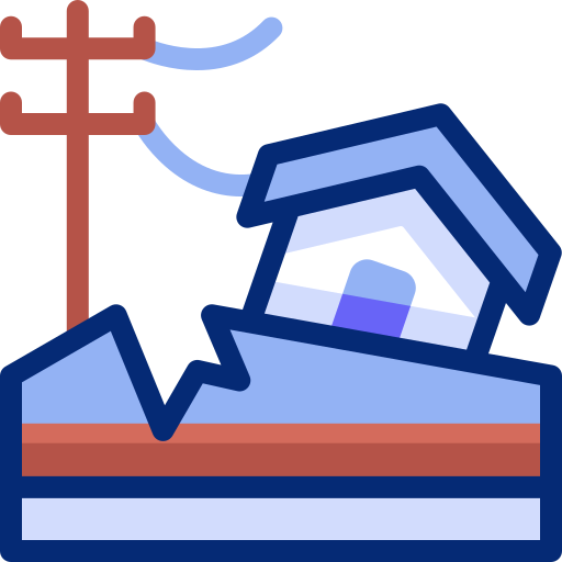 Earthquake damage free icon Earthquake damage free icon