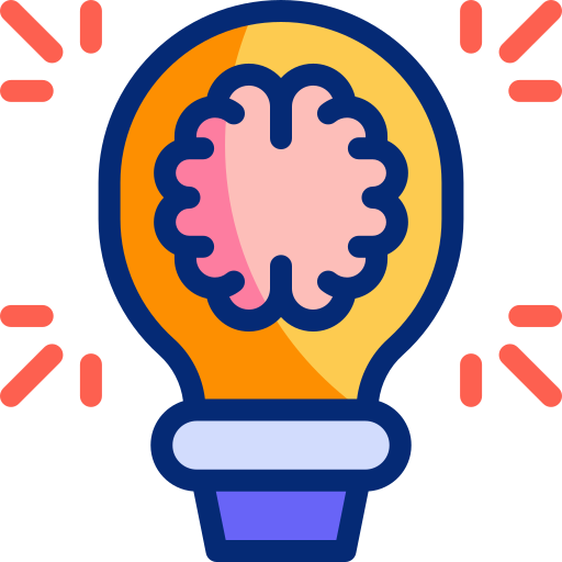 Light bulb brain free icon Light bulb brain free icon