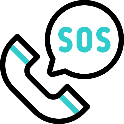 teléfono de emergencia icono gratis