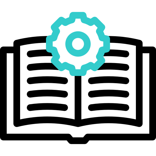 Open book gear free icon