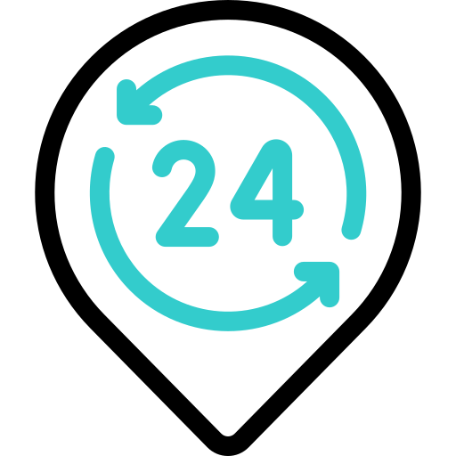 24 hour service free icon 24 hour service free icon