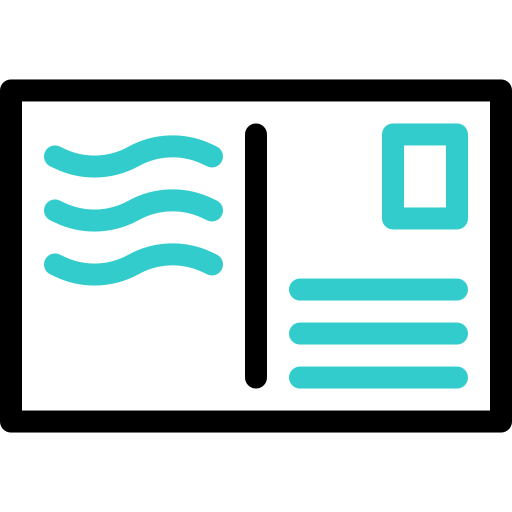 tarjeta postal icono gratis