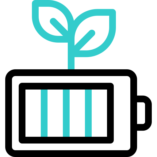batería ecológica icono gratis