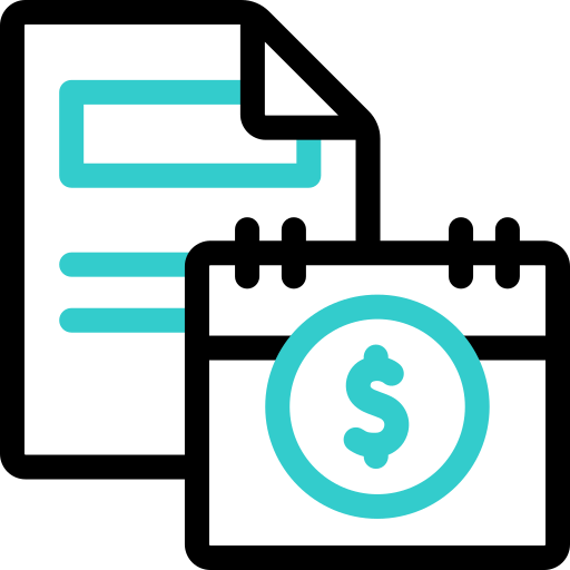 año fiscal icono gratis