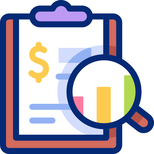 informe financiero icono gratis