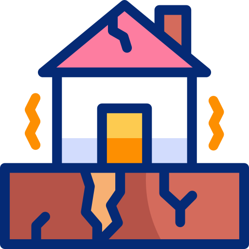 terremoto icono gratis