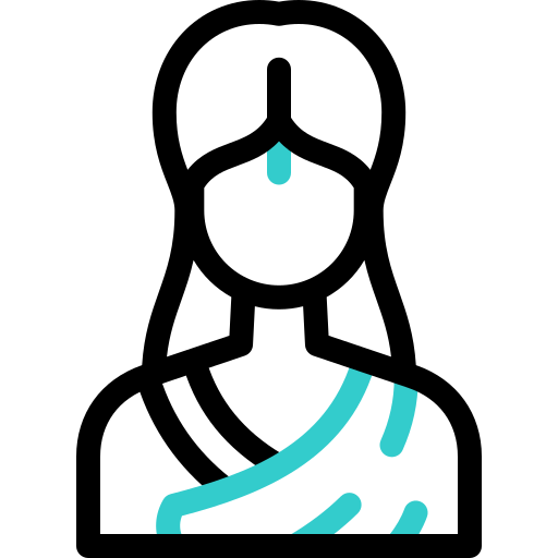 mujer india icono gratis