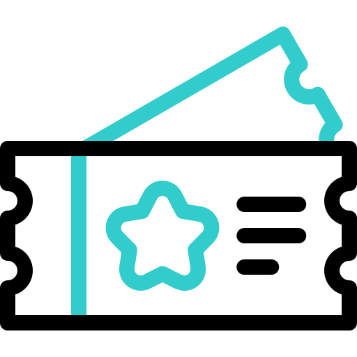 entrada de cine icono gratis