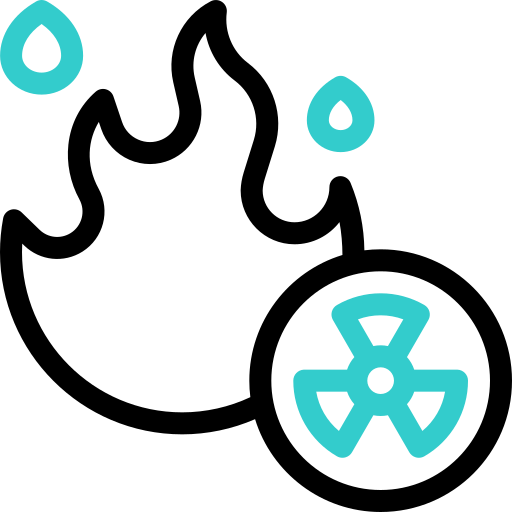 radiación del fuego icono gratis
