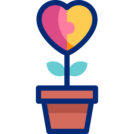planta de corazón icono gratis