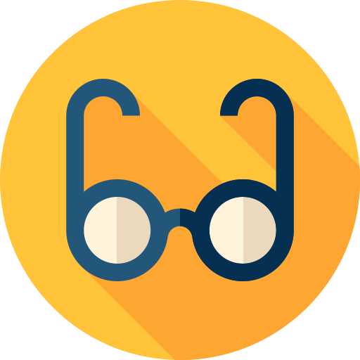 Glasses Flat Circular Flat icon