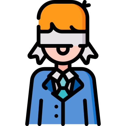 Blindfolded cartoon man Royalty Free Vector Image