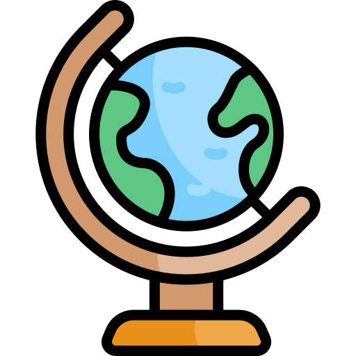 Earth globe Kawaii Lineal color icon