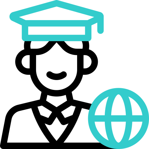 estudiante internacional icono gratis