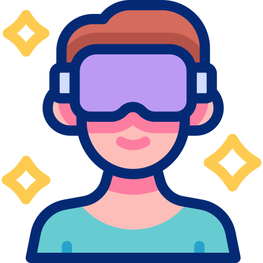 hombre de realidad virtual icono gratis
