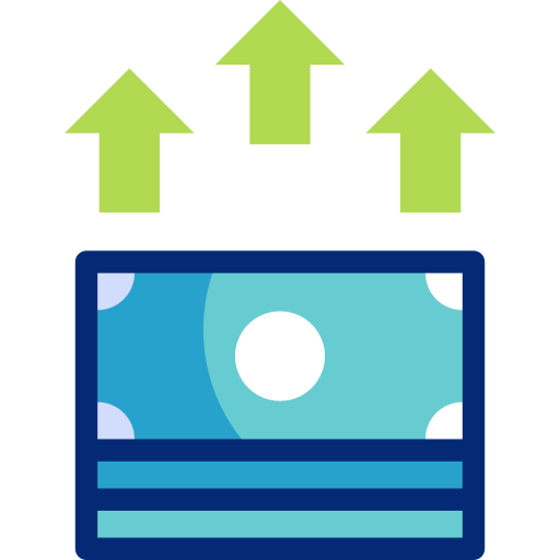 aumento salarial icono gratis