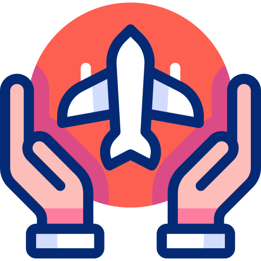Airplane protection free icon