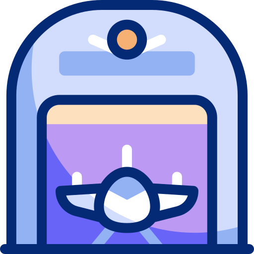 hangar de aviones icono gratis