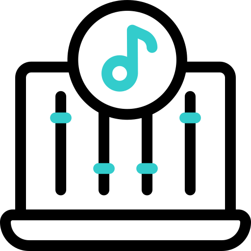 portátil para música icono gratis