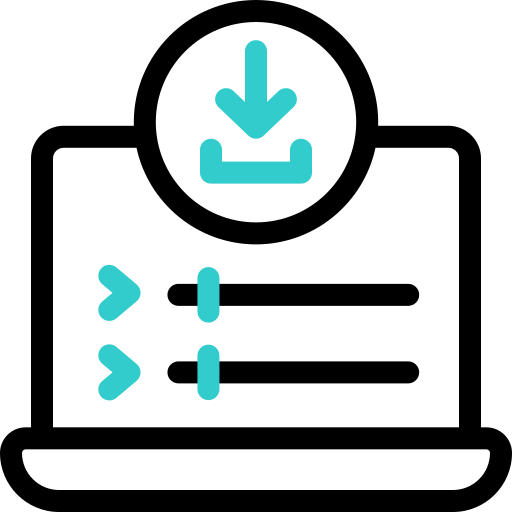 Laptop download free icon