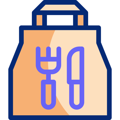 bolsa para llevar icono gratis