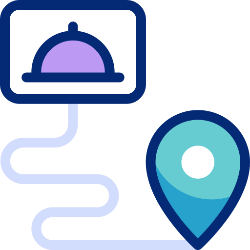ubicación del restaurante icono gratis