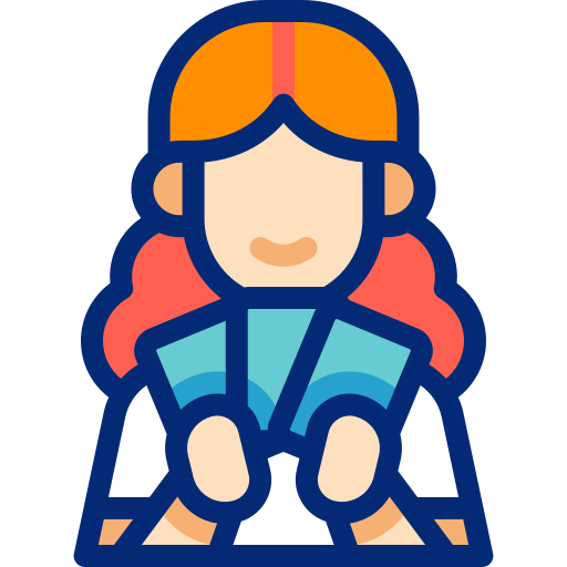 mujer jugando a las cartas icono gratis