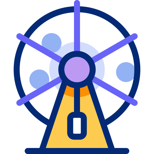 rueda de la fortuna icono gratis