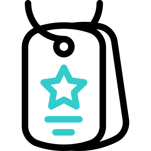 etiqueta militar icono gratis