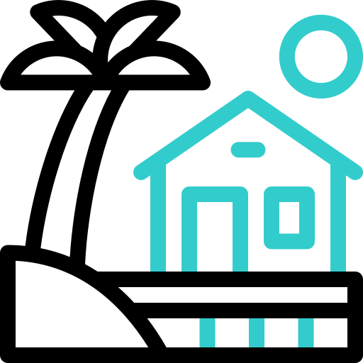 casa de playa icono gratis