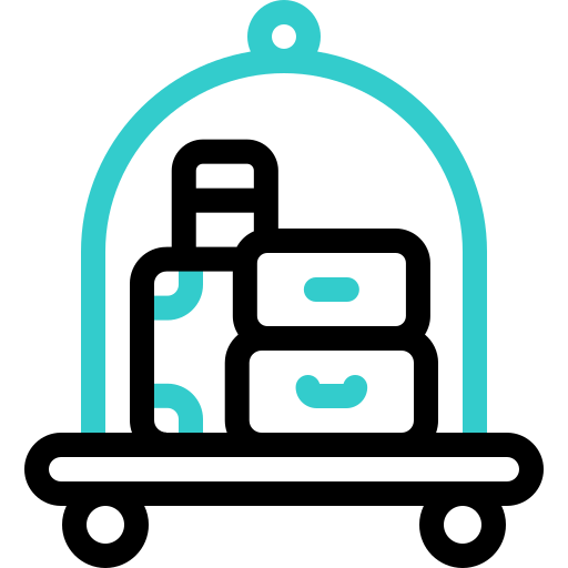 carretilla para equipaje icono gratis