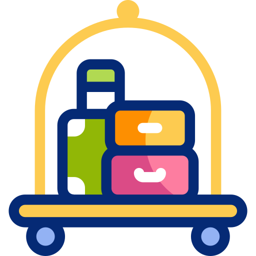 carretilla para equipaje icono gratis